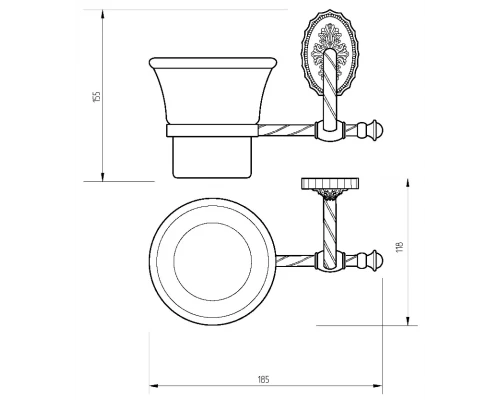 Стакан Migliore Edera, цвет бронза, 16904
