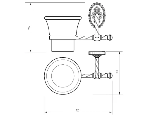 Стакан Migliore Edera, цвет золото, 16952