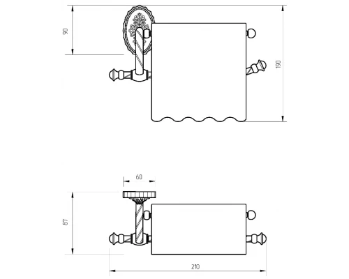 Бумагодержатель Migliore Edera 16934 - золото