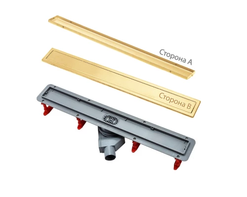 Душевой лоток Pestan Confluo Premium Gold Line 850, решетка нержавеющая сталь с золотым покрытием 24К 13100055