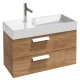 Тумба под раковину Jacob Delafon Rythmik, 80 см, подвесная, арлингтонгский дуб, EB1302-E70
