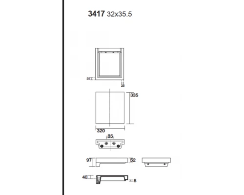 Тумба под раковину Kerasan Inka Project 120 см, подвесная, цвет белый глянцевый, 911102