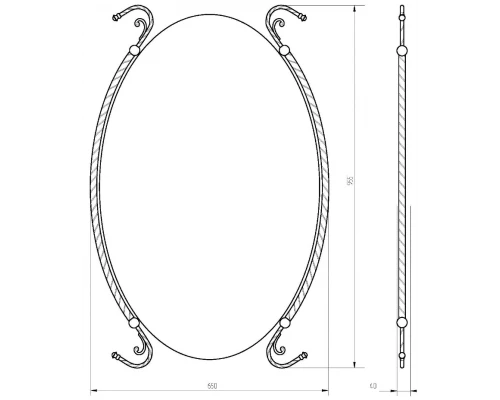Зеркало Migliore Edera 16892 - бронза