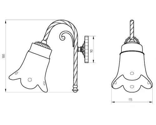 Светильник Migliore Edera 16951 - золото