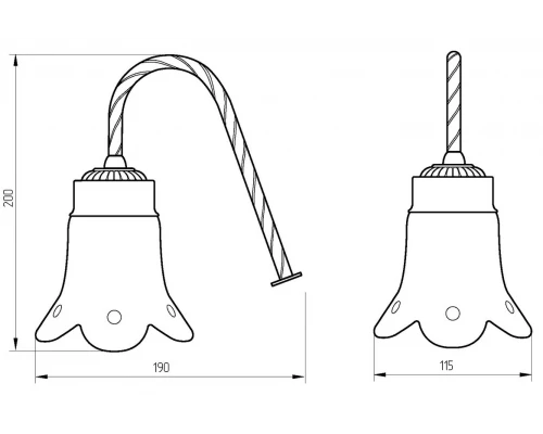 Светильник Migliore Edera 16902 - бронза