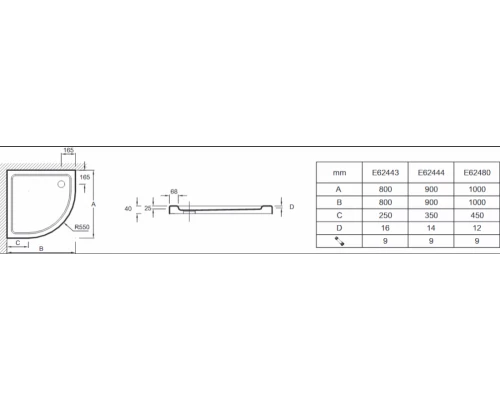 Поддон Jacob Delafon Flight 100 x 100 см, белый, E62480-00
