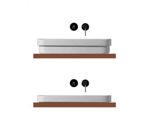 Раковина встраиваемая/накладная Kerasan Tribeca 60 х 38 см, цвет белый, 514301