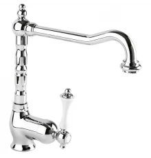 Смеситель Cezares Margot MARGOT-LLM2-01-Bi для мойки, хром/белый