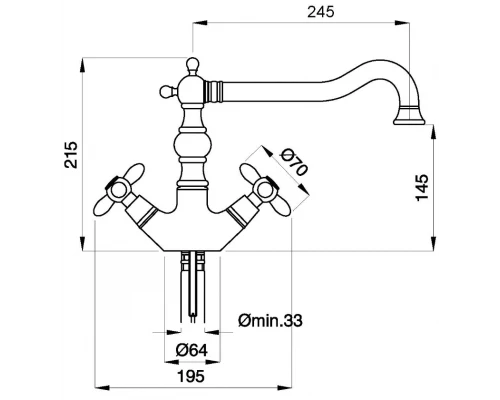 Смеситель Migliore Princeton Plus 18244 для кухни - хром