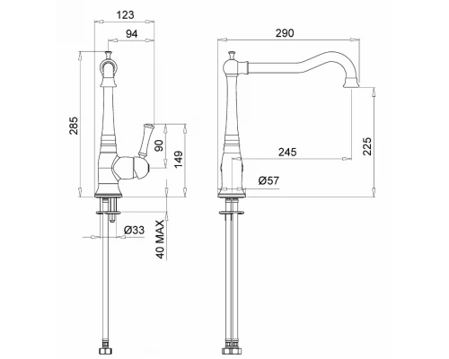 Смеситель Migliore Dallas 18219 для кухни - хром