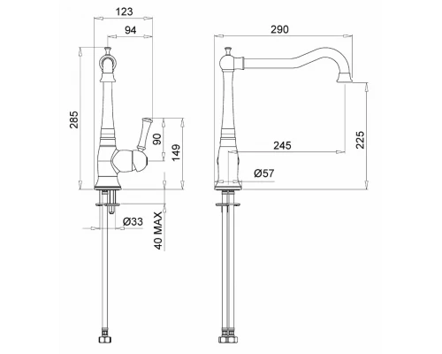 Смеситель Migliore Dallas 18186 для кухни - бронза