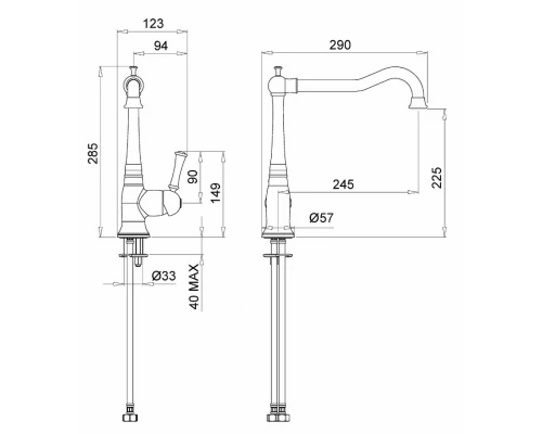 Смеситель Migliore Dallas 18270 для кухни - золото