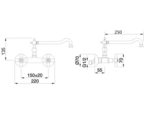 Смеситель Migliore Princeton 18280 для кухни - золото