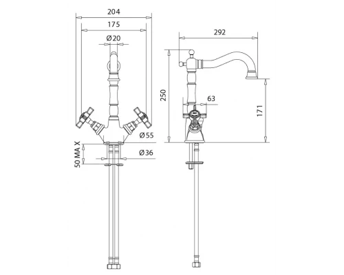 Смеситель Migliore Princeton 18246 для кухни - хром