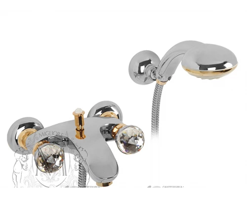 Смеситель Migliore Korona ML.KRN-4702.CRDO для ванны/душа - хром/золото