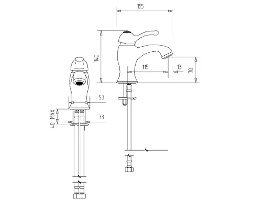 Смеситель Migliore Lem Swarovski 18884 для раковины - хром
