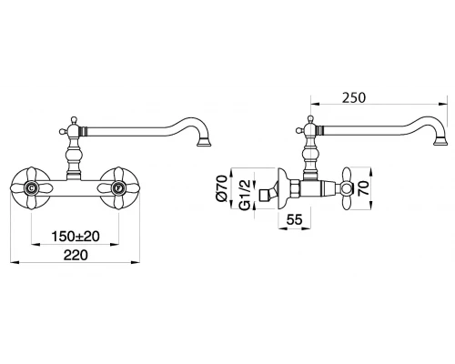 Смеситель Migliore Princeton Plus 18278 для кухни - золото