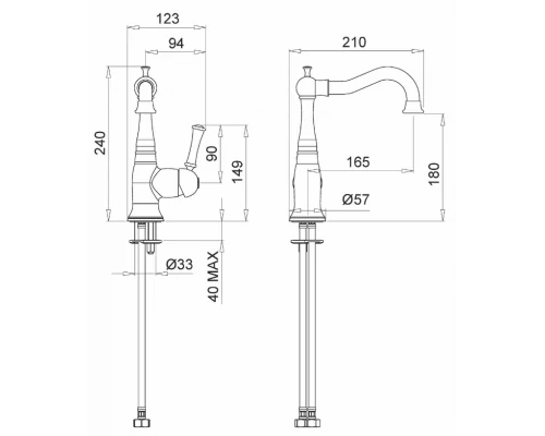 Смеситель Migliore Dallas 18608 для раковины - золото