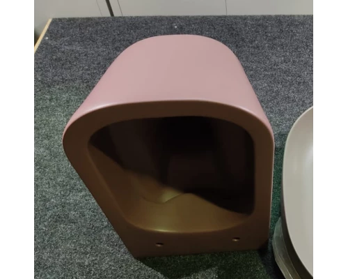 Подвесной унитаз Kerasan Nolita, безободковый 55 х 35 см, с креплениями WB9N, цвет Borgogna matt, 531475