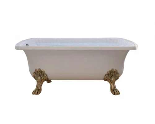 Ванна из литьевого мрамора Migliore OLIVIA 24631 на лапах Migliore, фурнитура хром, 174 х 80 х 66 см