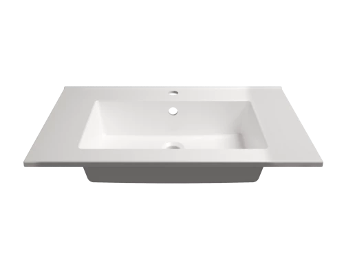 Раковина для ванной полувстраиваемая Uperwood Parma Premium 75 см, белая глянцевая