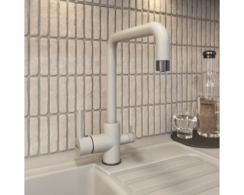 Смеситель для кухни Uperwood UPD-004 (06, с фильтром для питьевой воды, вороненая сталь/туман)