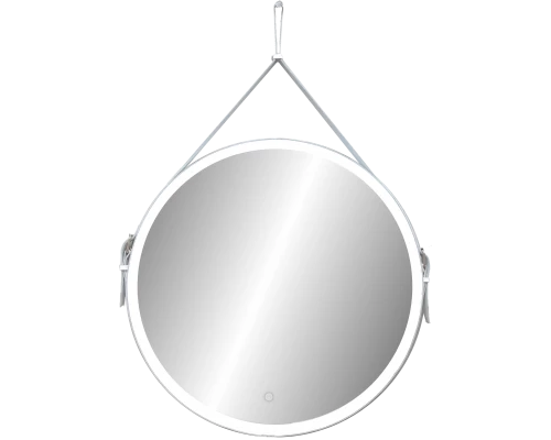 Зеркало для ванной с подсветкой Uperwood Round (80 см, LED подсветка, сенсор, белый ремень)