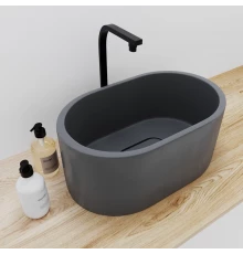 Раковина для ванной комнаты накладная Uperwood Venice (56*34 см, овальная, графит)