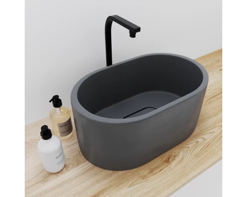 Раковина для ванной комнаты накладная Uperwood Venice (56*34 см, овальная, графит)