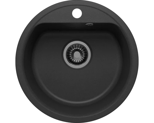 Кухонная мойка из искусственного камня Uperwood UPD-101 (круглая, цвет уголь)