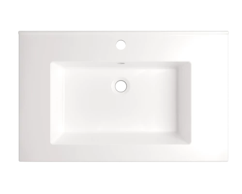 Раковина для ванной полувстраиваемая Uperwood Parma Premium 75 см, белая глянцевая