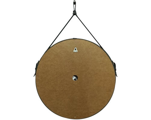 Зеркало для ванной с подсветкой Uperwood Round (65 см, LED подсветка, сенсор, черный ремень)