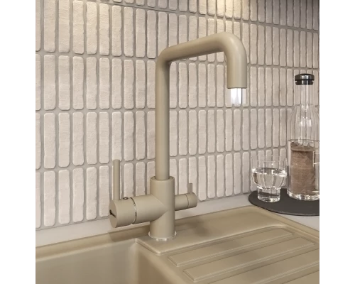 Смеситель для кухни Uperwood UPD-004 (04, с фильтром для питьевой воды, хром/лён)