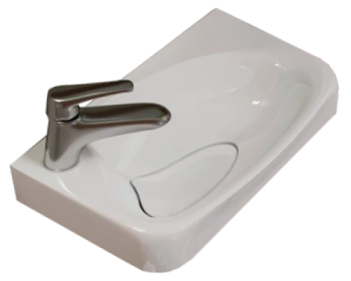 Раковина для ванной комнаты полувстраиваемая Uperwood Bio (40 см, прямоугольная)