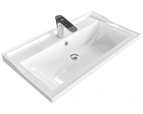 Раковина для ванной полувстраиваемая Uperwood Family (100 см, прямоугольная, белая)