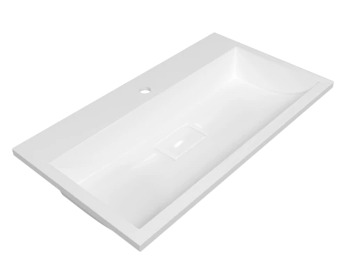 Раковина для ванной полувстраиваемая Uperwood Barsa (80 см, прямоугольная, белая)