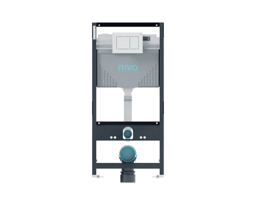 Инсталляция RIVO Set A для унитаза + Клавиша RIVO Touch Line (белый)