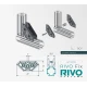 Угловой элемент 180°/90°/45° RIVO Fix