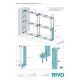 Опора для отдельной перегородки RIVO Fix