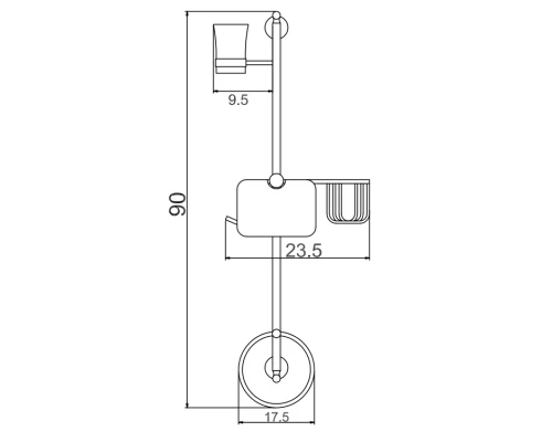 Настенная стойка Savol  (S-00C07)
