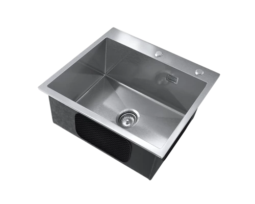 Мойка ULGRAN STEEL 500 Х 450, цвет «брашированная сталь» (US 500-001)