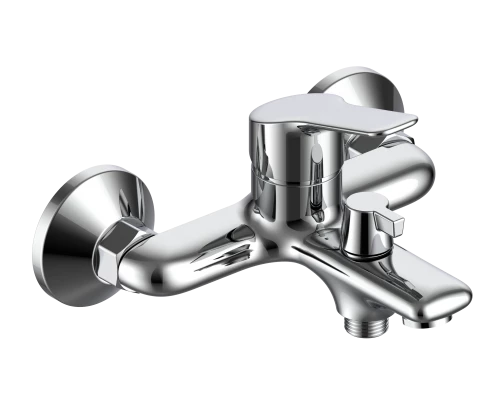 Смеситель VODA "Wave" для ванны, короткий излив, c аксессуарами (WA54)