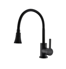 Смеситель для кухни VODA с гибким изливом, черный (KF 36B)