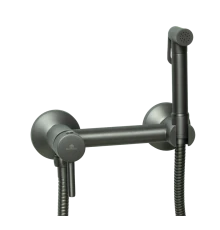 Смеситель для биде с гигиеническим душем Ganzer GZ12202-Q Set графит
