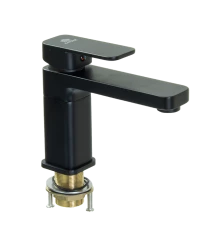 12012-C Смеситель для умывальника  (ЧЕРНЫЙ)  GANZER  (10/1шт)