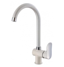 Смеситель для кухни с высоким изливом Hansen H53003-F белый/хром