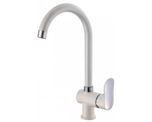 Смеситель для кухни с высоким изливом Hansen H53003-F белый/хром