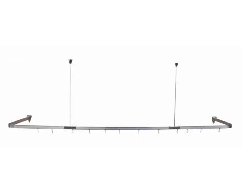 Карниз ГИБКИЙ для ванны (ХРОМ)  (100*100*100см) HANSEN (5/1шт)