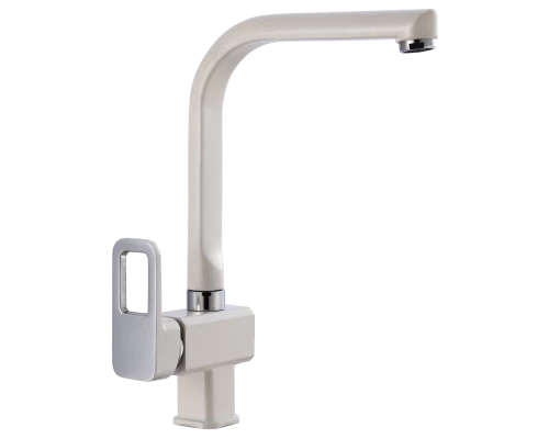 Смеситель для кухни с высоким изливом Hansen H43008-F белый/хром