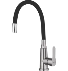 Смеситель для кухни с гибким изливом из нержавеющей стали Hansen HN56032-GC сатин/черный